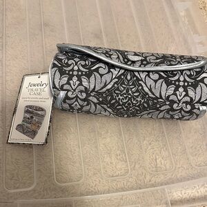 Elegant Black and Silver Jewelry Travel Case